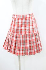 画像1: Candy Stripper / CHECK PLEATS MINI SKIRT S レッド H-26-09-04-030-PU-SK-KB-ZH (1)