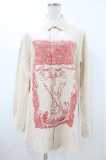 画像1: pays des fees  / 刺繍シャツワンピース  キナリ H-26-09-04-033-PU-OP-AK-ZH (1)