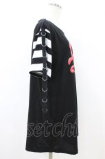 画像3: LISTEN FLAVOR / 嘘つきルージュDカンベルト袖ボーダーカットソー  黒 H-26-09-04-042-PU-TO-AK-ZH (3)