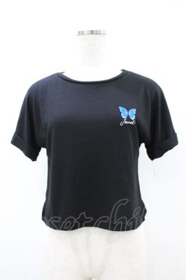 Preview of BASICモルフォ刺繍Tee  ブラック