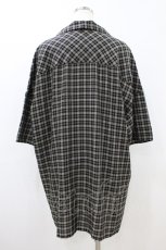 画像2: MiDiom / Check Open Collar Shirt  ブラック H-26-09-04-053-PU-BL-KB-ZH (2)