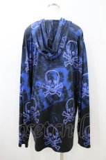 画像2: NieR Clothing / プリントプルパーカー F ブラック×ブルー H-26-09-04-057-PU-TO-KB-ZH (2)