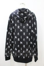 画像2: NieR Clothing / 総柄ZIPパーカー  黒×ロゴ H-26-09-04-058-PU-TO-KB-ZH (2)