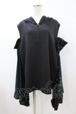 画像4: NieR Clothing / STRETCH PULLOVER着物風袖【和柄漢字】  黒 H-26-09-04-059-PU-TO-KB-ZH (4)