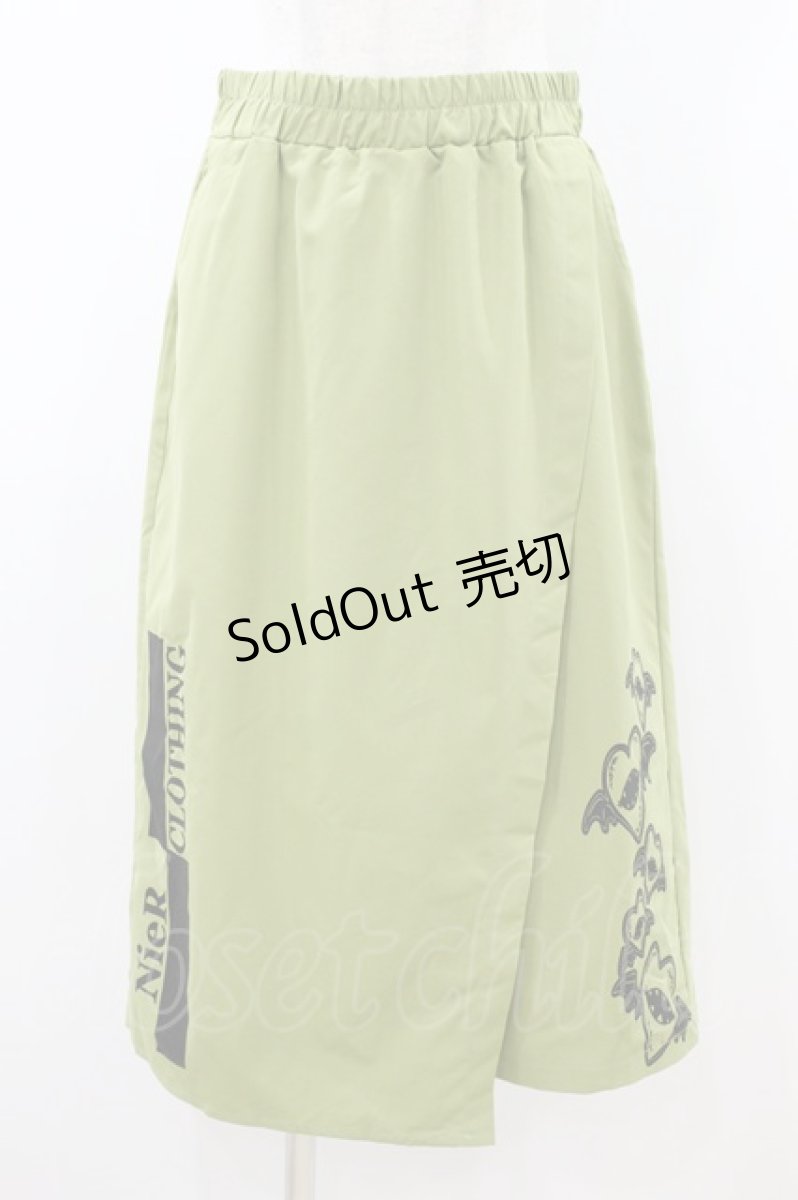 画像1: NieR Clothing / プリントパンツ F 緑 H-26-09-04-007-PU-PA-AK-ZH (1)