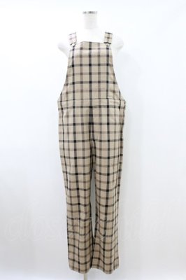 Preview of CHECK SALOPETTE PANTS  ベージュ
