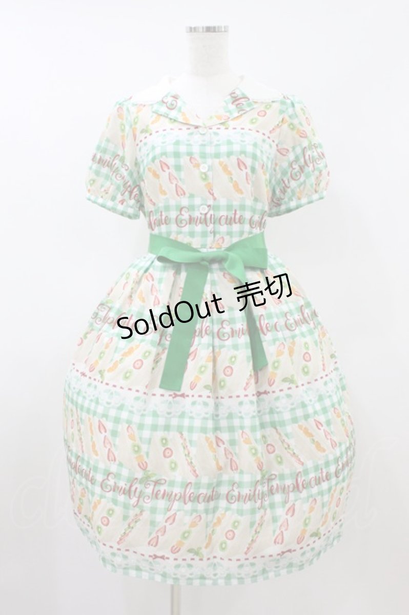 画像1: Emily Temple cute / Fruit Sandwichワンピース  グリーン H-26-09-04-014-ET-OP-AK-ZH (1)