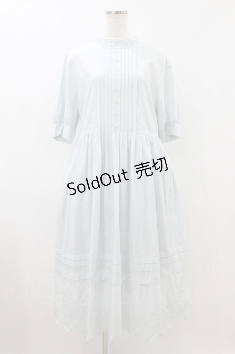 画像1: Jane Marple / Monogram-lace Clara dress M サックス H-26-09-04-015-JM-OP-AK-ZH (1)