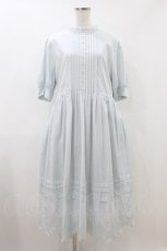 画像1: Jane Marple / Monogram-lace Clara dress M サックス H-26-09-04-015-JM-OP-AK-ZH (1)