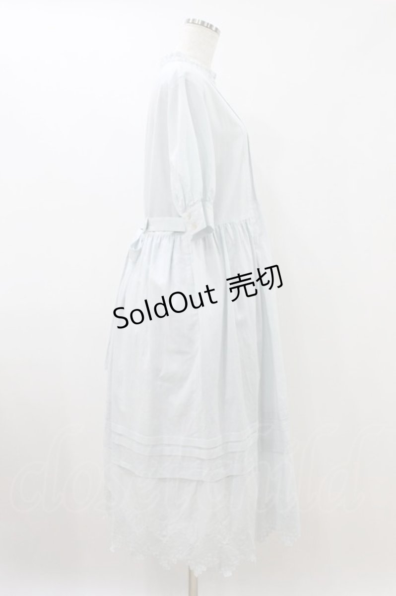 画像3: Jane Marple / Monogram-lace Clara dress M サックス H-26-09-04-015-JM-OP-AK-ZH (3)