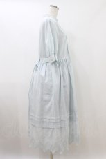 画像3: Jane Marple / Monogram-lace Clara dress M サックス H-26-09-04-015-JM-OP-AK-ZH (3)