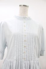 画像4: Jane Marple / Monogram-lace Clara dress M サックス H-26-09-04-015-JM-OP-AK-ZH (4)