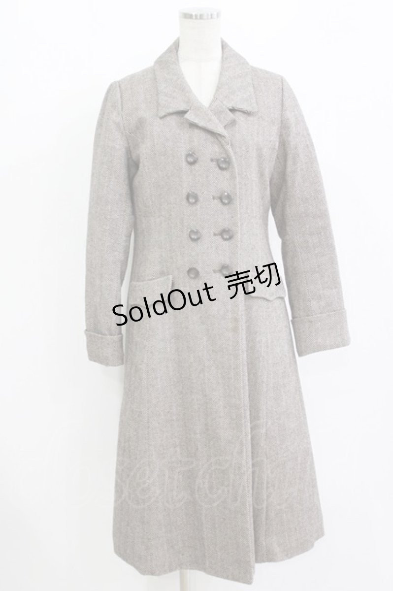 画像1: an another angelus / 変形開衿ヘリンボーンコート Free BROWN H-26-09-05-030-CA-CO-NS-ZH (1)