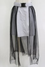 画像1: Jamie エーエヌケー / ベルト付きチュールスカート M グレー H-26-09-05-034-LO-SK-NS-ZH (1)