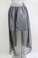 画像3: Jamie エーエヌケー / ベルト付きチュールスカート M グレー H-26-09-05-034-LO-SK-NS-ZH (3)
