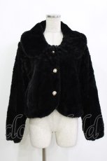 画像1: m petit by misako / クロミ/ファーショートジャケット L ブラック H-26-09-05-036-LO-JA-NS-ZH (1)