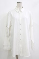 画像1: axes femme / ハトメシャツチュニック Free 白 H-26-09-05-040-AX-BL-NS-ZH (1)