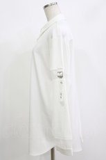 画像2: axes femme / ハトメシャツチュニック Free 白 H-26-09-05-040-AX-BL-NS-ZH (2)