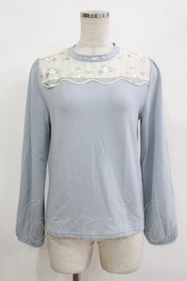 Preview of 刺繍ニットプルオーバー M サックス