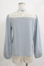 画像2: axes femme / 刺繍ニットプルオーバー M サックス H-26-09-05-049-AX-TO-NS-ZH (2)