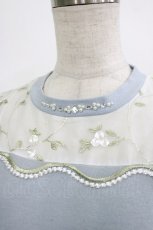 画像3: axes femme / 刺繍ニットプルオーバー M サックス H-26-09-05-049-AX-TO-NS-ZH (3)