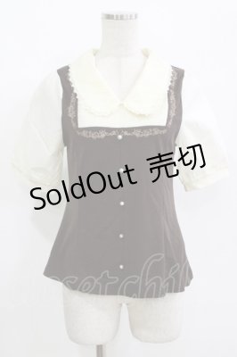 Preview of ビスチェレイヤード刺繍プルオーバー M ブラウン