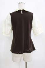 画像2: axes femme / ビスチェレイヤード刺繍プルオーバー M ブラウン H-26-09-05-051-AX-TO-NS-ZH (2)