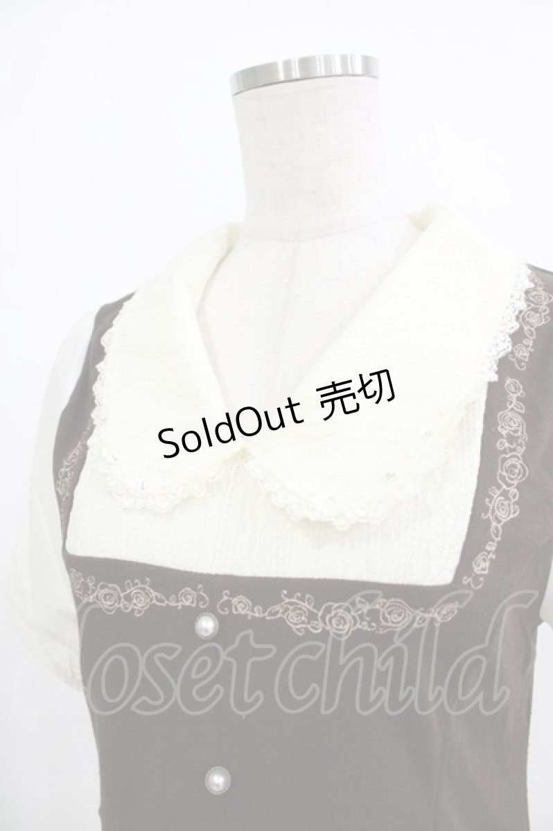 画像3: axes femme / ビスチェレイヤード刺繍プルオーバー M ブラウン H-26-09-05-051-AX-TO-NS-ZH (3)
