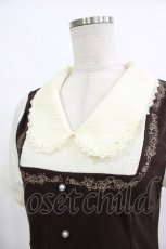 画像3: axes femme / ビスチェレイヤード刺繍プルオーバー M ブラウン H-26-09-05-051-AX-TO-NS-ZH (3)