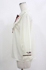 画像2: axes femme / バラ刺繍ヨーク切替七分袖ブラウス M 生成り H-26-09-05-053-AX-BL-NS-ZH (2)