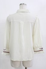 画像3: axes femme / バラ刺繍ヨーク切替七分袖ブラウス M 生成り H-26-09-05-053-AX-BL-NS-ZH (3)