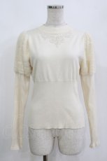 画像1: Kurumi Collaboration / TT*KRMモチーフレースプルオーバー M オフ H-26-09-05-057-LO-TO-NS-ZH (1)