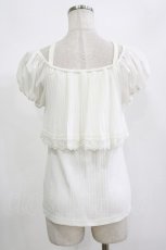 画像2: Secret Honey / プリーツシフォンフリルトップス Free 白 H-26-09-05-059-CA-TO-NS-ZH (2)