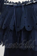 画像3: Secret Honey / プリーツシフォンフリルトップス Free ネイビー H-26-09-05-060-CA-TO-NS-ZH (3)