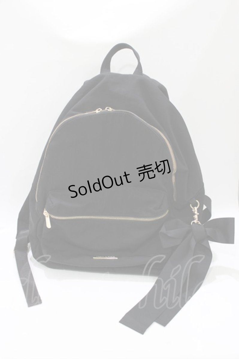 画像2: Maison de FLEUR / 撥水加工ポケットリボンリュック  ブラック H-26-09-05-068-LO-BG-NS-ZH (2)