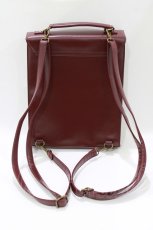画像3: axes femme POETIQUE / エンブレム型押しサッチェルバッグ  ワイン H-26-09-05-070-AX-BG-NS-ZH (3)