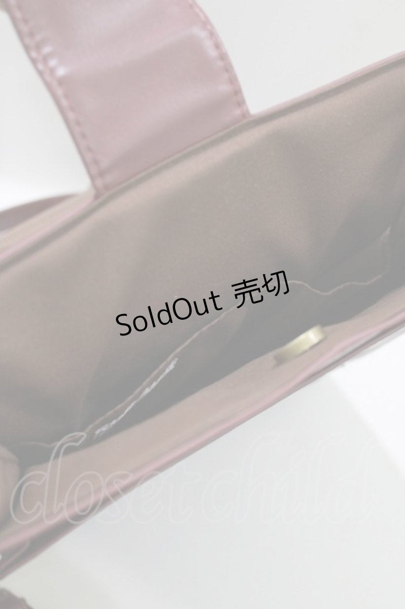 画像4: axes femme POETIQUE / エンブレム型押しサッチェルバッグ  ワイン H-26-09-05-070-AX-BG-NS-ZH (4)