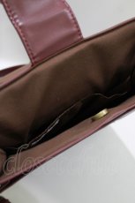 画像4: axes femme POETIQUE / エンブレム型押しサッチェルバッグ  ワイン H-26-09-05-070-AX-BG-NS-ZH (4)