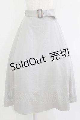 Preview of ベルト付きバックラッフルフレアースカート Free light gray