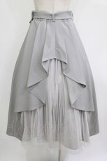 画像3: an another angelus / ベルト付きバックラッフルフレアースカート Free light gray H-26-09-05-016-CA-SK-NS-ZH (3)