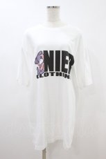 画像1: NieR Clothing / プリント半袖CUTSEW XL 白 H-26-09-06-032-PU-TO-KB-ZH (1)