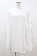 画像1: NieR Clothing / プリントLONG CUTSEW XL 白 H-26-09-06-035-PU-TO-AK-ZH (1)