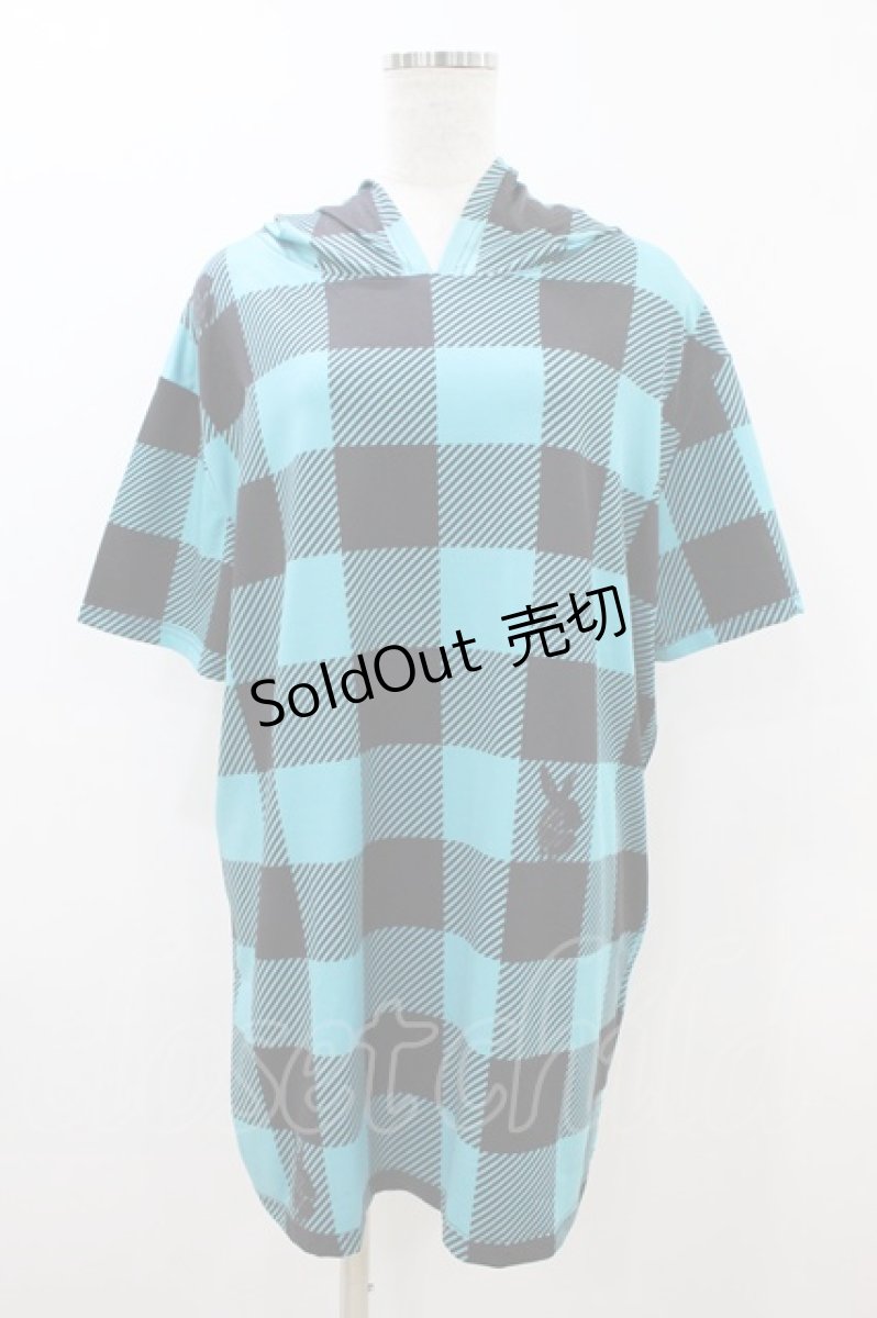 画像1: NieR Clothing / 総柄半袖プルパーカー F 緑×黒 H-26-09-06-050-PU-TO-AK-ZH (1)