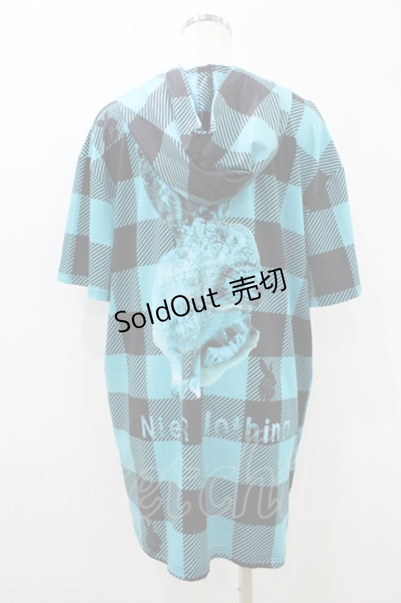 画像2: NieR Clothing / 総柄半袖プルパーカー F 緑×黒 H-26-09-06-050-PU-TO-AK-ZH (2)