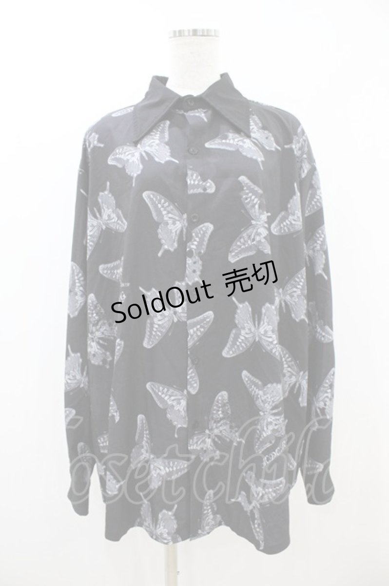 画像1: ACDC RAG / バタフライヒュージシャツ  黒 H-26-09-06-053-PU-BL-AK-ZH (1)