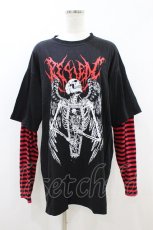 画像1: REFLEM / レイヤードボーダーL/S Tee FREE 黒×赤 H-26-09-06-056-PU-TO-AK-ZH (1)