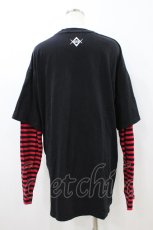 画像2: REFLEM / レイヤードボーダーL/S Tee FREE 黒×赤 H-26-09-06-056-PU-TO-AK-ZH (2)