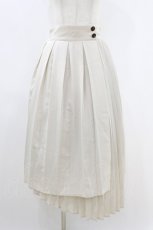 画像1: axes femme / ダブルプリーツアシメスカート M アイボリー H-26-09-06-1005-AX-SK-YZ-ZH (1)