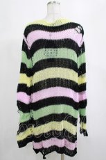 画像2: KILL STAR / Liqorice Knit Sweater M 黒×ピンク×ミント×イエロー H-26-09-06-1030-SL-TO-KB-ZH (2)