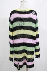 画像2: KILL STAR / Liqorice Knit Sweater M 黒×ピンク×ミント×イエロー H-26-09-06-1033-SL-TO-KB-ZH (2)